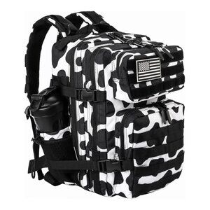 45L Tactical Backpack with Bottle Holder Waterproof Multi Compartment for Hiking